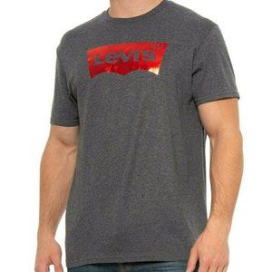 NWT LEVI'S AUTHENTIC MEN'S GRAY CREW NECK SHORT SLEEVE T-SHIRT SIZE M